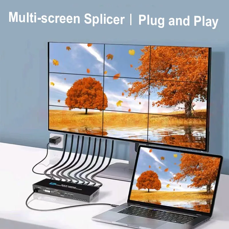 Home Cinema Video Processor - HDMIビデオウォールコントローラー,マルチスクリーンプロセッサ,TV接続,4チャンネル,3x3,6,9画面,1x3,1x4,2x3,2x2