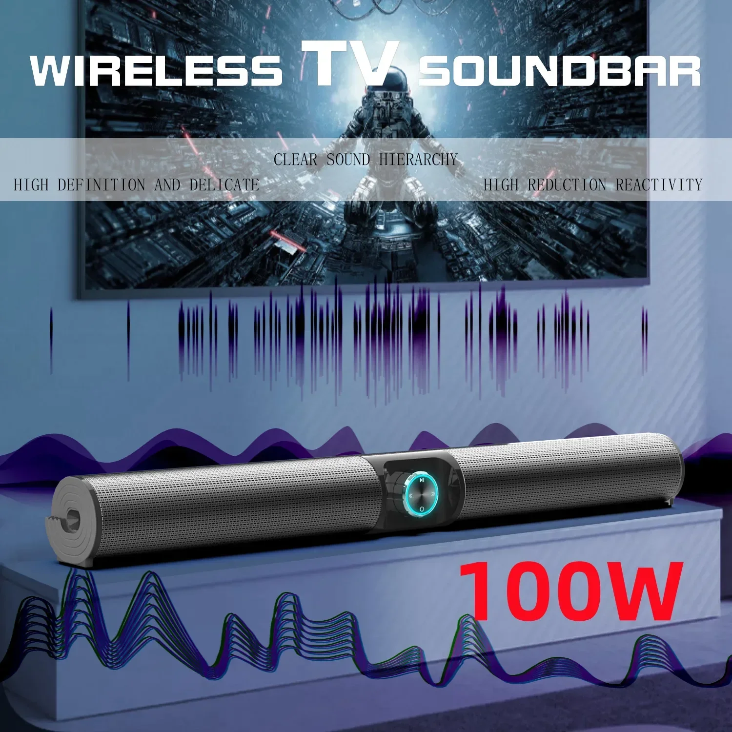 Home Cinema Bose - BS-55 100 ワットワイヤレスコンピュータ Bluetooth スピーカー屋外ポータブルホームシアターサラウンド FM