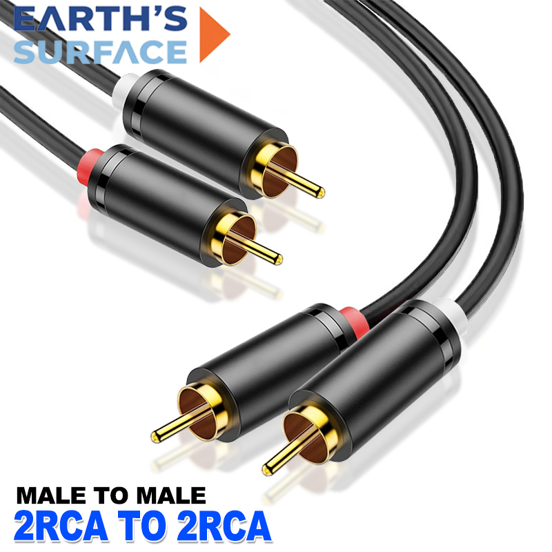 Home Cinema Amplifier - デュアルRCAケーブル HIFIステレオ 2RCA-2RCA オス-オス AUXオーディオコード HDTV