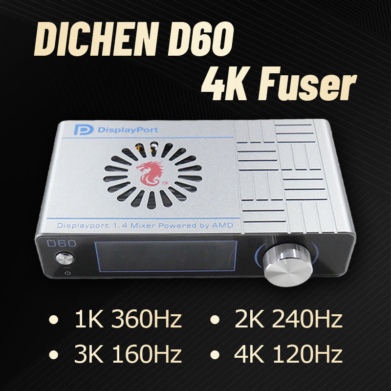 Home Cinema Video Processor - DMA D60 4Kフューザーアダプティブビデオオーバーレイボックスディスプレイビデオプロセッサ、1K 360/2K 240/3K 165/4K