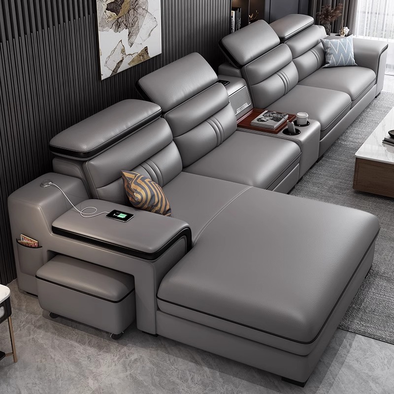 Home Cinema Room Design - 高級イタリア製小型アパートソファ多機能リクライニングシネマ怠惰なソファレザーデザインフォートゥイユサロン家庭用家具