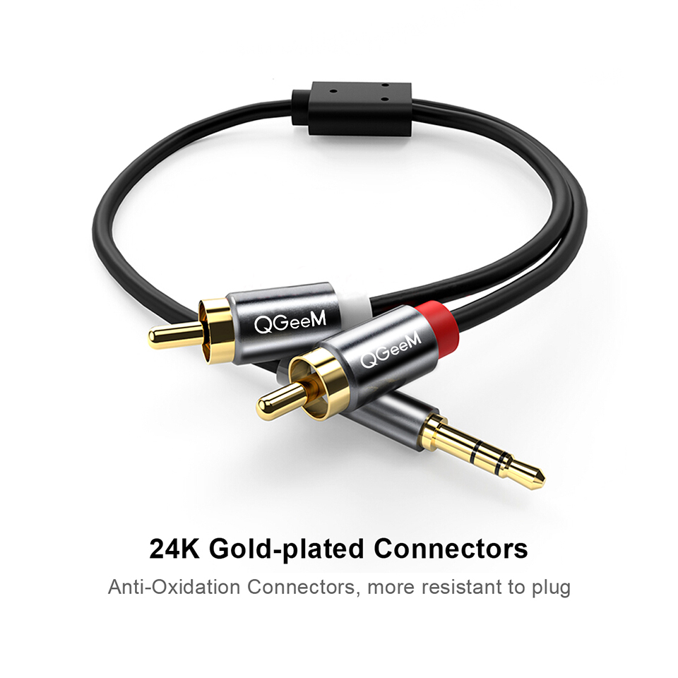 Qgeem rcaケーブル2rcaから3.5オーディオケーブ - Home Cinema Amplifier のレビューと価格
