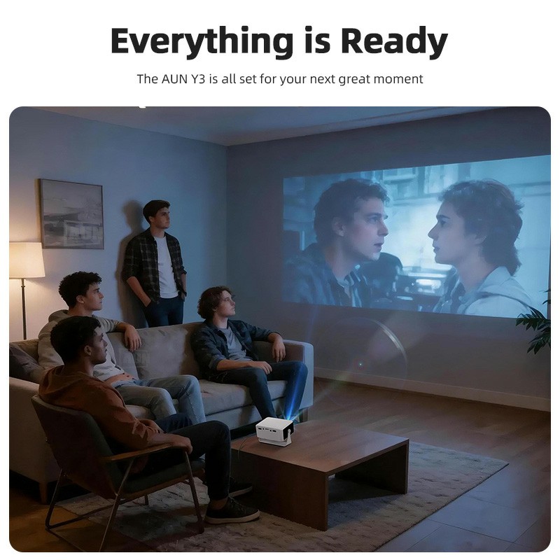 AUN Y3プロジェクター ポータブルホームシアター ミニプ - Home Cinema Cabasse のレビューと価格