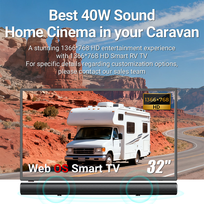 32インチ Web OS搭載 RVテレビ 40Wサウンドバー - Home Cinema Of Soundbar のレビューと価格