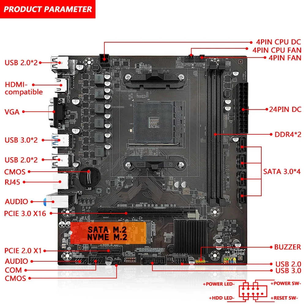 MACHINIST B450 マザーボード AMD プロセッ - Home Cinema Video Processor のレビューと価格