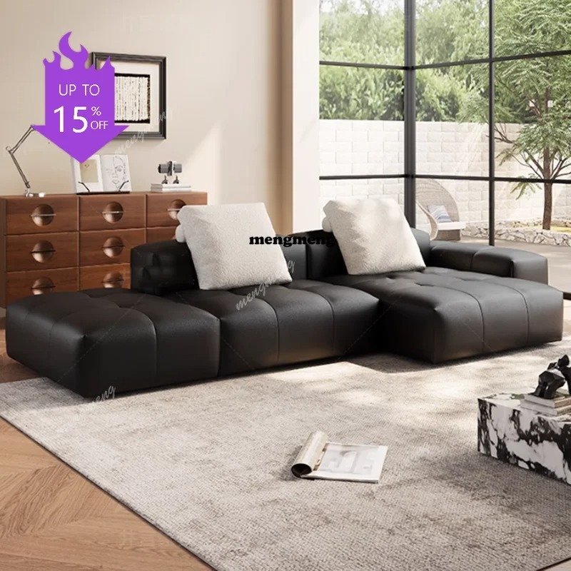 北欧革圧縮ソファミニマリスト高級リラックスアームチェアシネマ - Home Cinema Room Design のレビューと価格