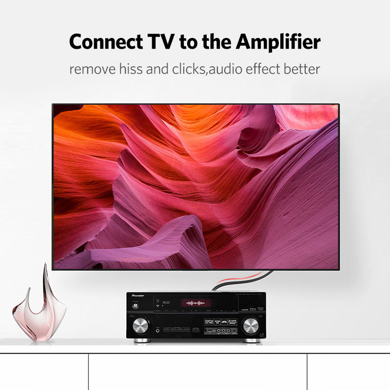 Ugreen-オーディオケーブルオス-オス,金メッキ,2m, - Home Cinema Amplifier のレビューと価格