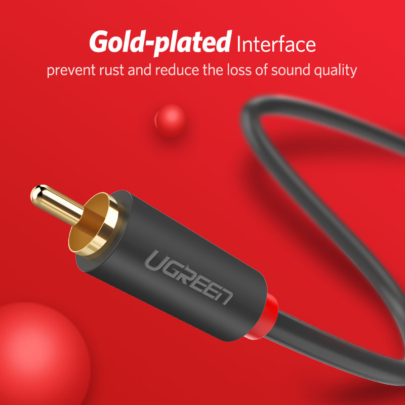 Ugreen-オーディオケーブルオス-オス,金メッキ,2m, - Home Cinema Amplifier のレビューと価格