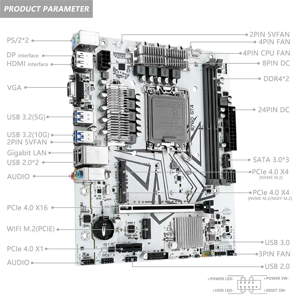 MACHINIST B760 GT4 DDR4 マザーボード - Home Cinema Video Processor のレビューと価格