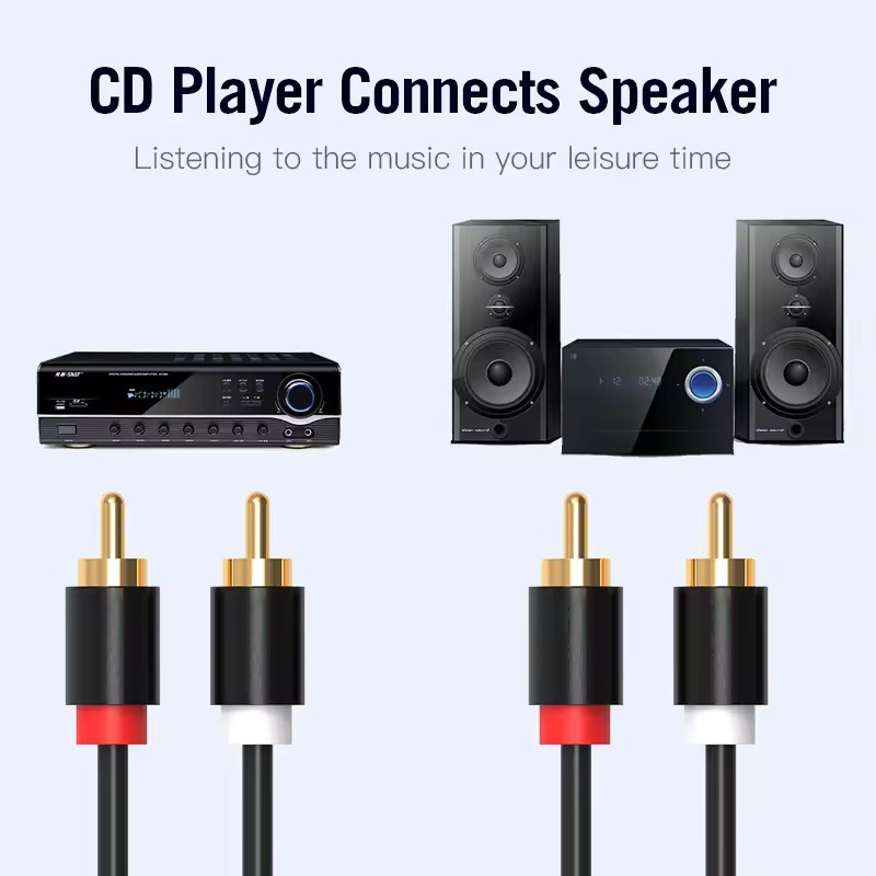 HiFiステレオRCAケーブル 2RCA - RCAオーディ - Home Cinema Amplifier のレビューと価格