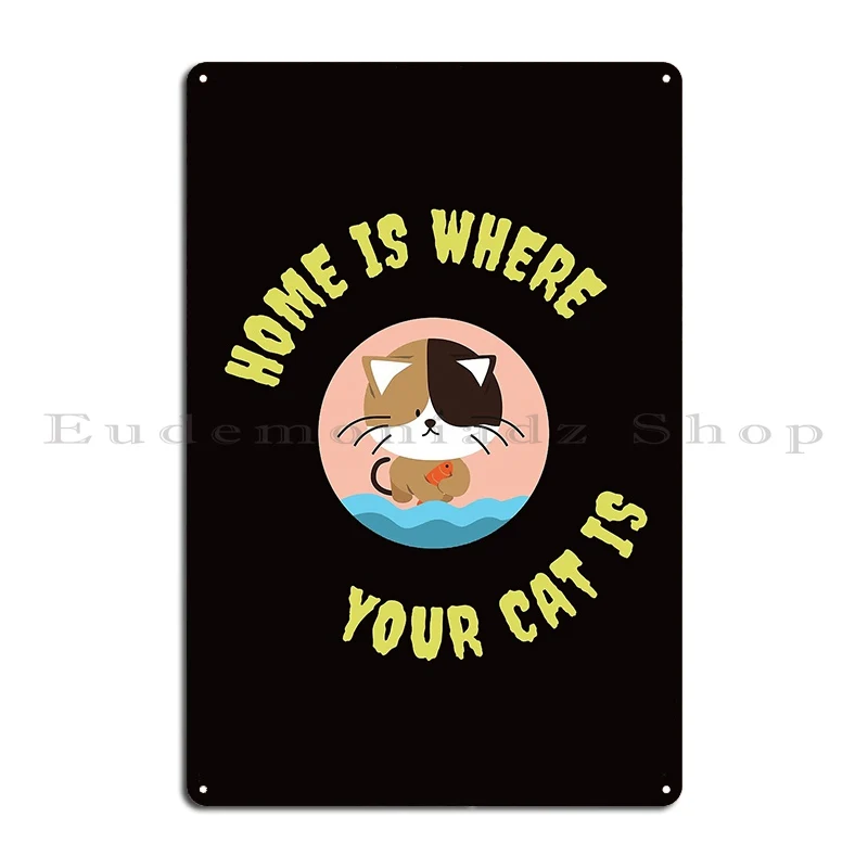 ホームはあなたの猫がいる場所です メタルサイン装飾 壁飾り  - Home Cinema Wall Design のレビューと価格