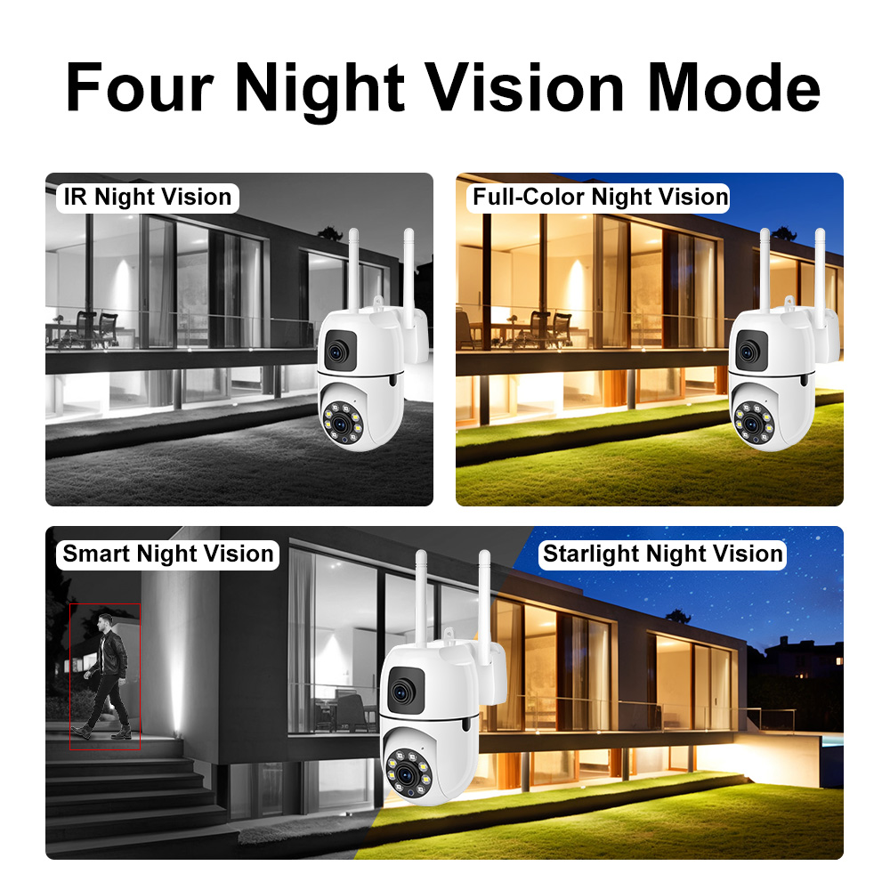 8MP HD Wifi 監視 PTZ カメラ屋外 4K デュ - Home Cinema Wall Panels のレビューと価格