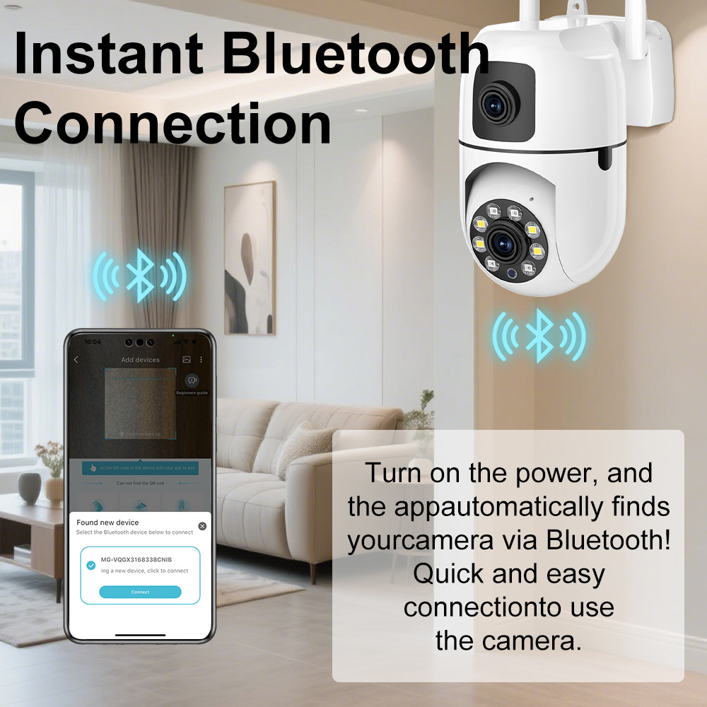 8MP HD Wifi 監視 PTZ カメラ屋外 4K デュ - Home Cinema Wall Panels のレビューと価格