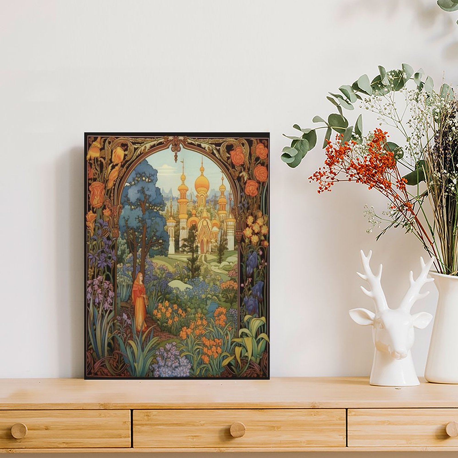 バサリサバーバヤガの小屋で美しいイワン・ビリビンキャンバス絵 - Home Cinema In のレビューと価格