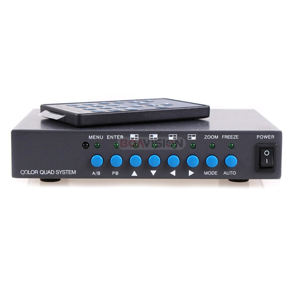 4チャンネルカラービデオデジタルカラークアッドスプリッタープ - Home Cinema Video Processor のレビューと価格