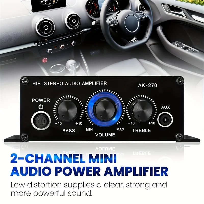 AK-270 400W ミニパワーアンプ 12V/24V 2 - Home Cinema Amplifier のレビューと価格