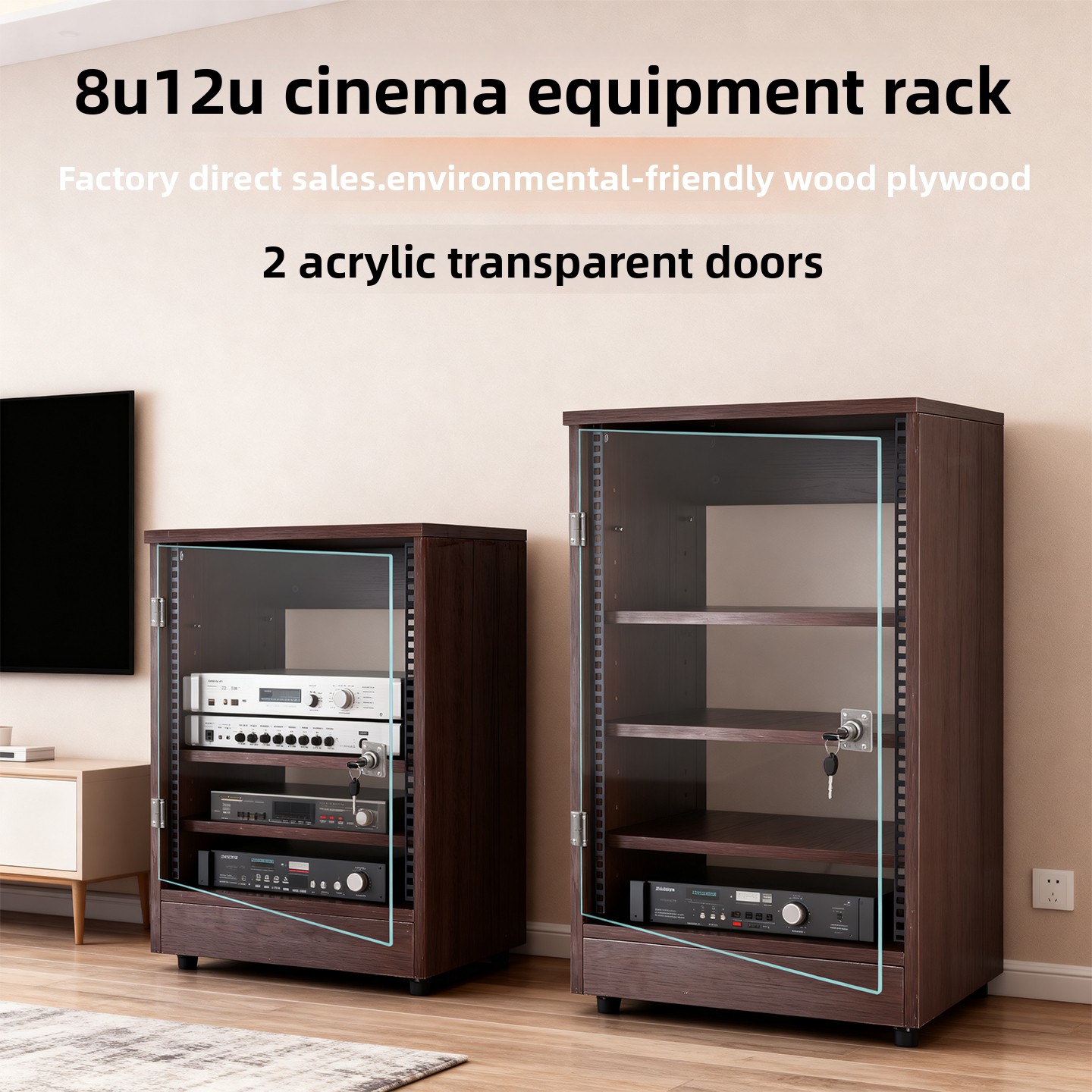 前面透明扉付き8U～16Uアンプキャビネット 家庭用 KTV - Home Cinema Amplifier のレビューと価格