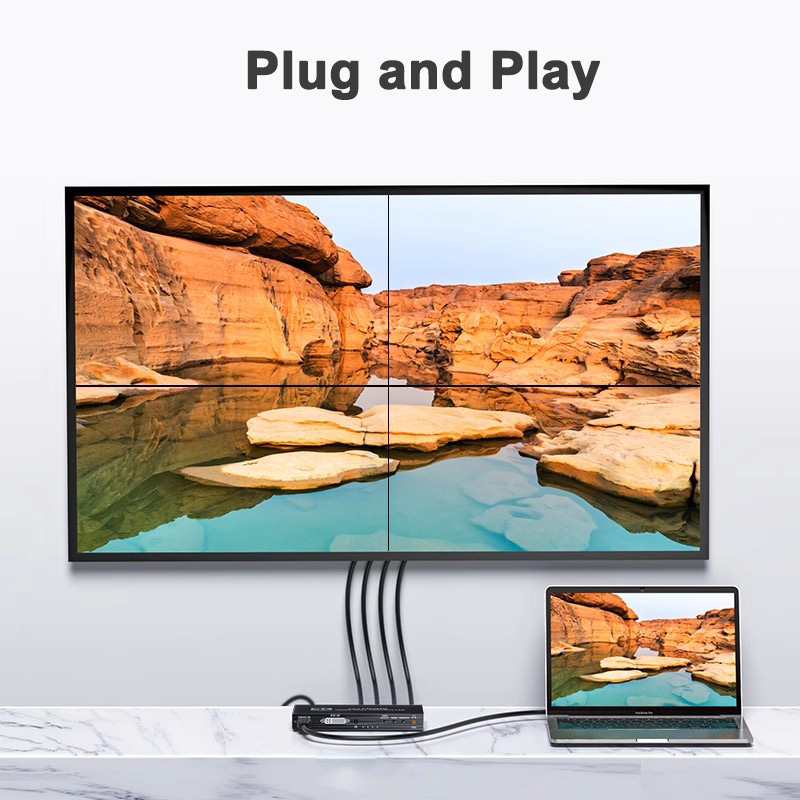 4K HDMIビデオウォールコントローラー 3x3 2x3  - Home Cinema Wall Panels のレビューと価格