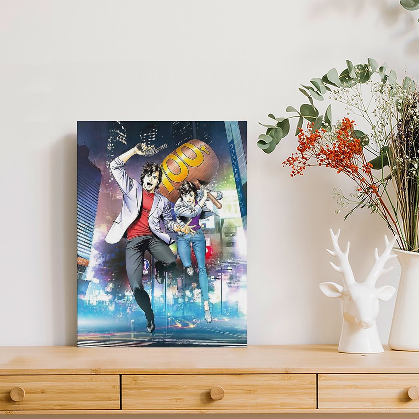 シティーハンターニッキーラーソン東京キャンバス絵画家ホームデ - Home Cinema In のレビューと価格