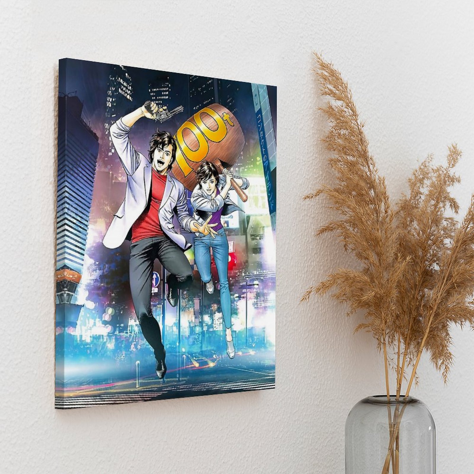 シティーハンターニッキーラーソン東京キャンバス絵画家ホームデ - Home Cinema In のレビューと価格
