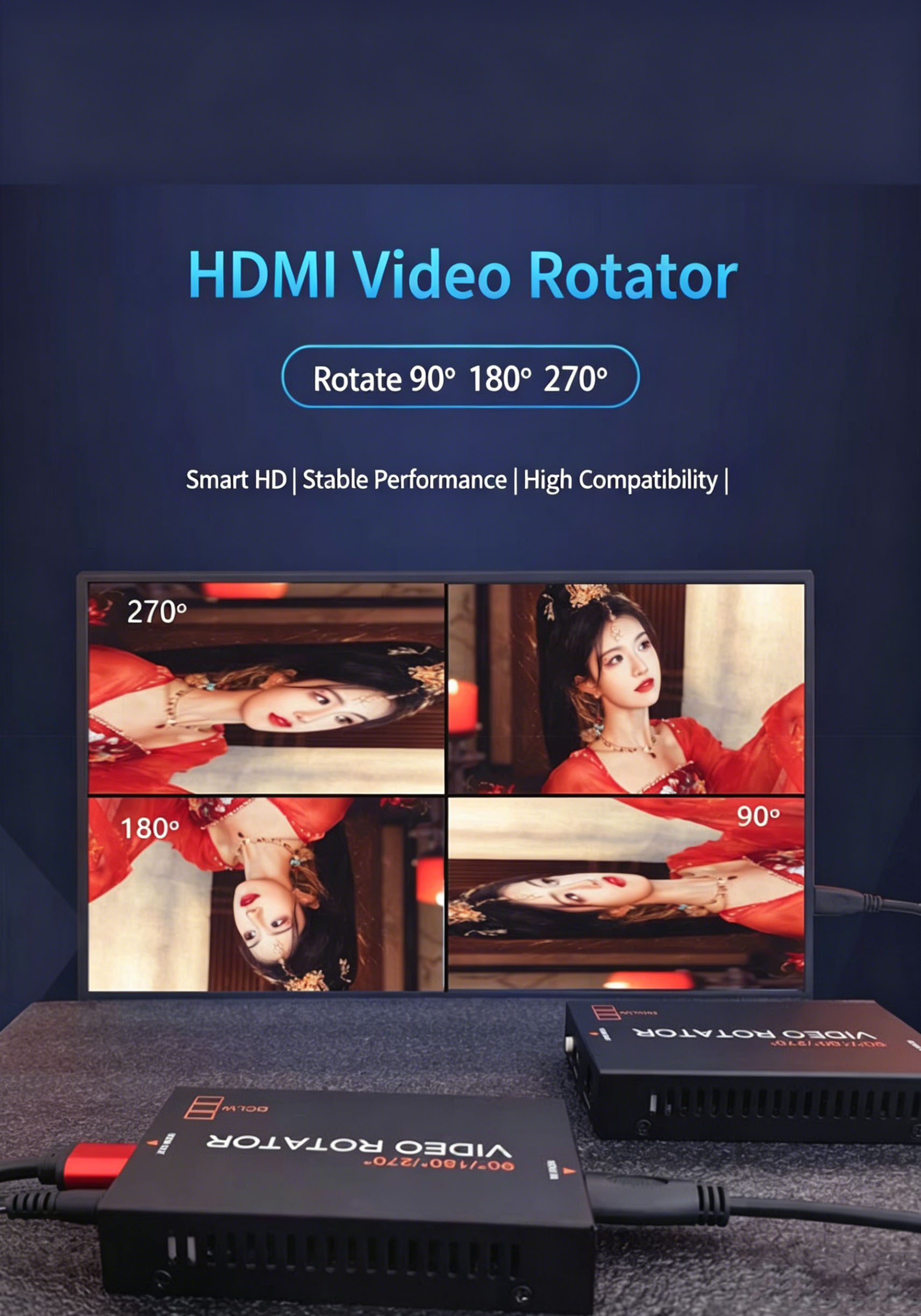 4K HDMI ビデオローテーター 90 180 270 度 - Home Cinema Video Processor のレビューと価格